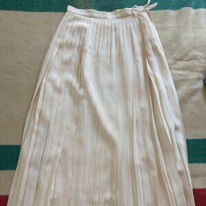 Jeanette for St. Martin 100% Silk Pleated Midi Skirt | Vintage | Size 6